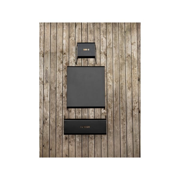 Crni metalni ormarić za cipele s klupom A-Bench – Zone-image-3