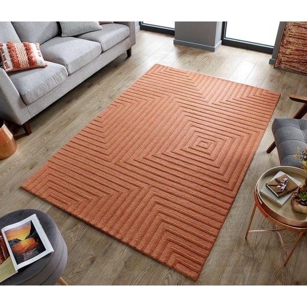 Narančasti vuneni tepih Flair Rugs estela, 160 x 230 cm-image-4