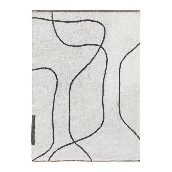 Periv pamučan tepih boje slonovače 100x140 cm Shadow – Mette Ditmer Denmark