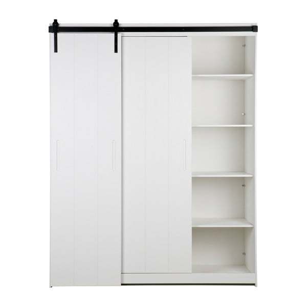 Bijela konstrukcija ormara s kliznim vratima DRVO Luuk-image-2