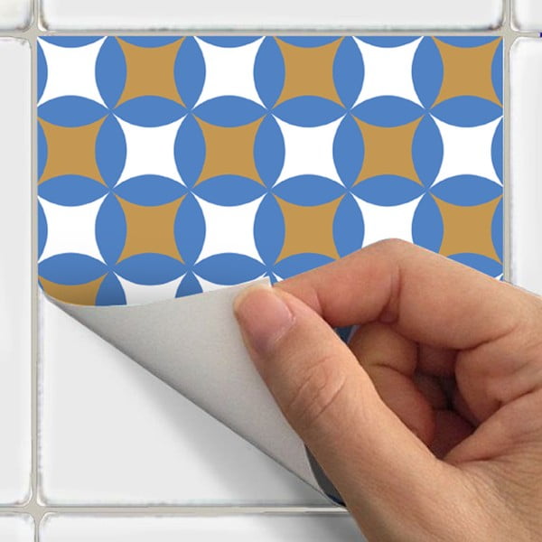 Set od 24 zidne naljepnice Ambiance Azulejos Ornaments Mosaic, 10 x 10 cm-image-3