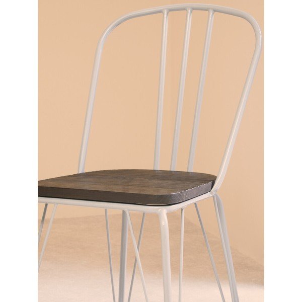 Siva/u tamnoj prirodnoj boji blagovaonska stolica od čvrstog brijesta District – Premier Housewares-image-3