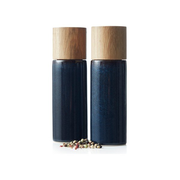 Tamno plavi keramički komplet mlinova za papar i sol 2 kom Gastro Blue – Bitz-image-3