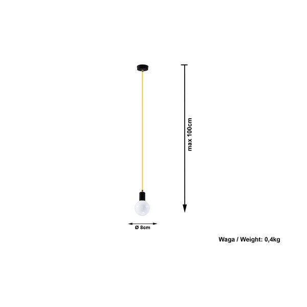 Žuta viseća lampa Sollux bombilla-image-4