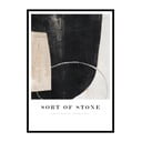 Plakat s okvirom 72x102 cm Sort Of Stone   – Malerifabrikken