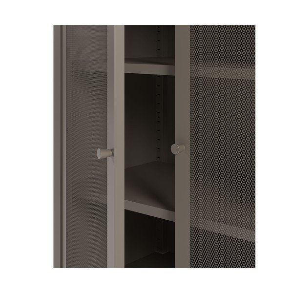 Sivi metalni ormarić 70x100x40 cm Fayna – Marckeric-image-4