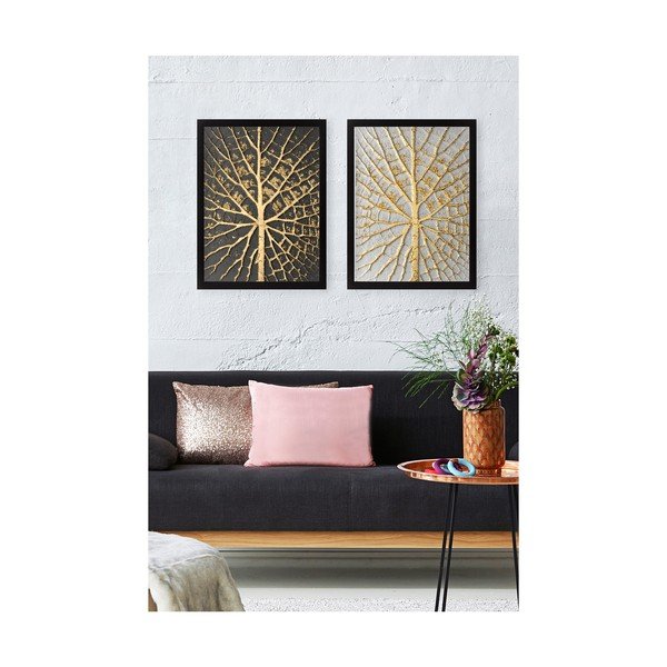 Set s 2 slike Tablo Center Tree Golden-image-1