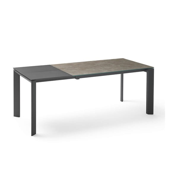 Smeđe-crni sklopivi blagovaonski stol sømcasa Lisa, dužina 140/200 cm
