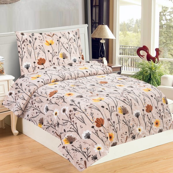 Posteljina za krevet za jednu osobu od mikropliša 140x200 cm Valentina – My House