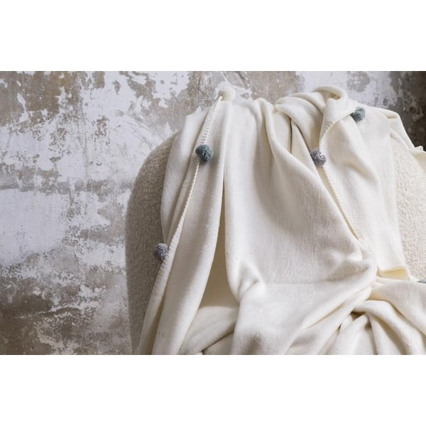 Krem prekrivač od flisa 150x200 cm Pom Pom – Mijolnir-image-3