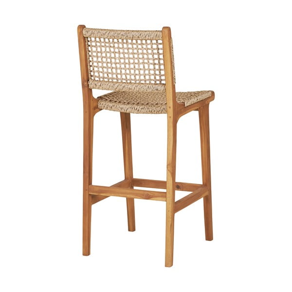 Barska stolica od masivne tikovine u prirodnoj boji (visine sjedala 60 cm) Derby – House Nordic-image-2