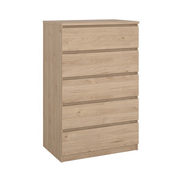 Komoda u dekoru hrasta u prirodnoj boji 77x121x50 cm Naia – Tvilum