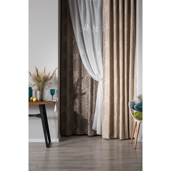 Siva/smeđa zavjesa 140x245 cm Kansai – Mendola Fabrics-image-4