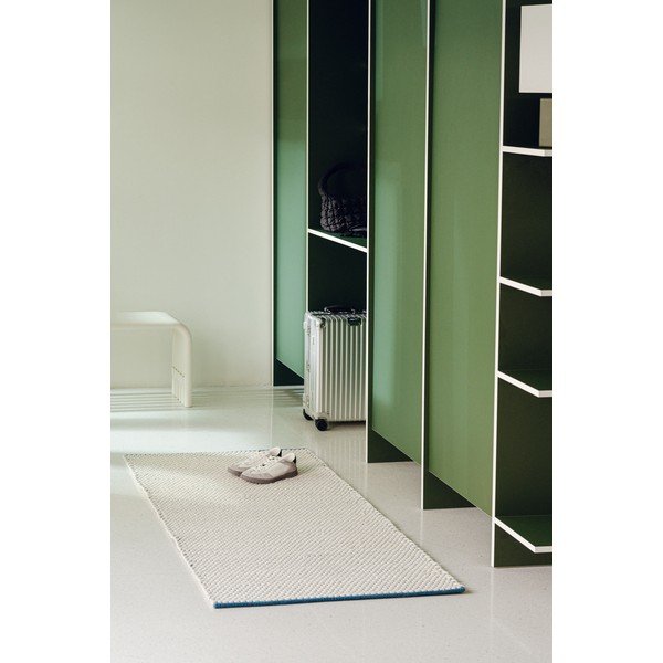 Plavi/bež ručno rađen vunen tepih 140x200 cm Lenu – noo.ma-image-3