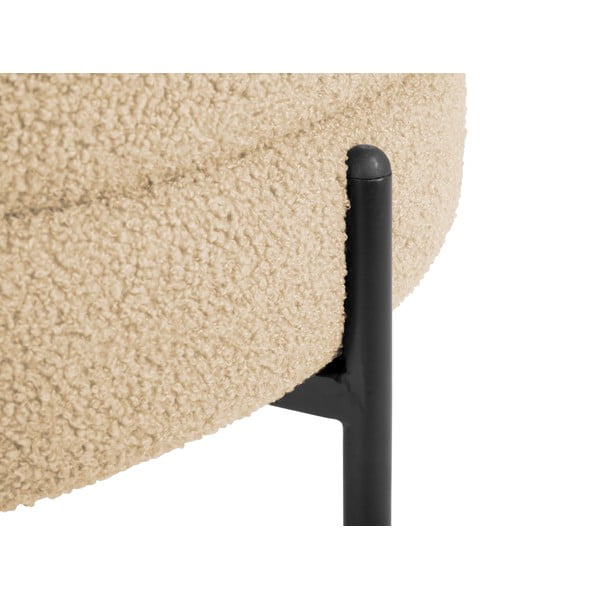 Bež fotelja od bouclé tkanine Noble – Leitmotiv-image-1