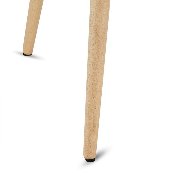 Bijela stolić sa nogama od bukvovine Furnhouse Opus, Ø 50 cm-image-1