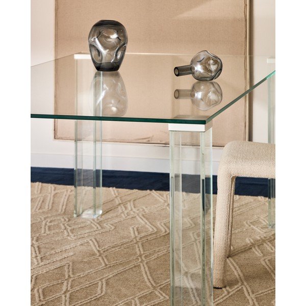 Stakleni blagovaonski stol 90x160 cm Adularia – Kave Home-image-3
