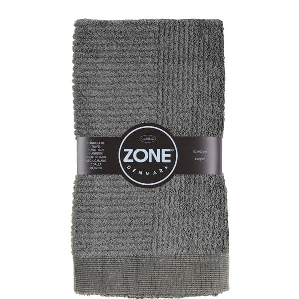 Sivi ručnik Zona, 100 x 50 cm