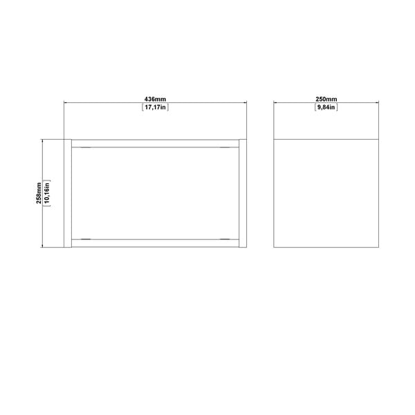 Polica s više razina u dekoru hrasta u prirodnoj boji 44 cm Roomers – Tvilum-image-2