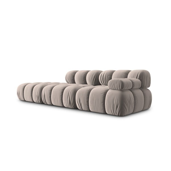 Svjetlo smeđa baršunasti sofa 282 cm Bellis – Micadoni -image-3