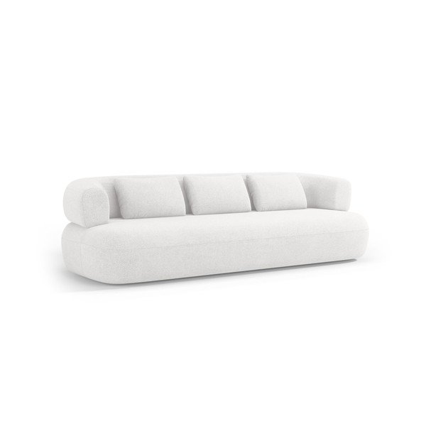 Sofa od bouclé tkanine boje slonovače 200 cm Jenny – Micadoni 