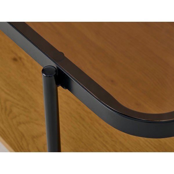 Stolić za kavu sa staklenom pločom stola u prirodnoj boji 60x120 cm Hassel – Unique Furniture-image-3