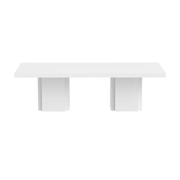 Sjajni bijeli blagovaonski stol TemaHome Dusk 002, 262 x 75 cn