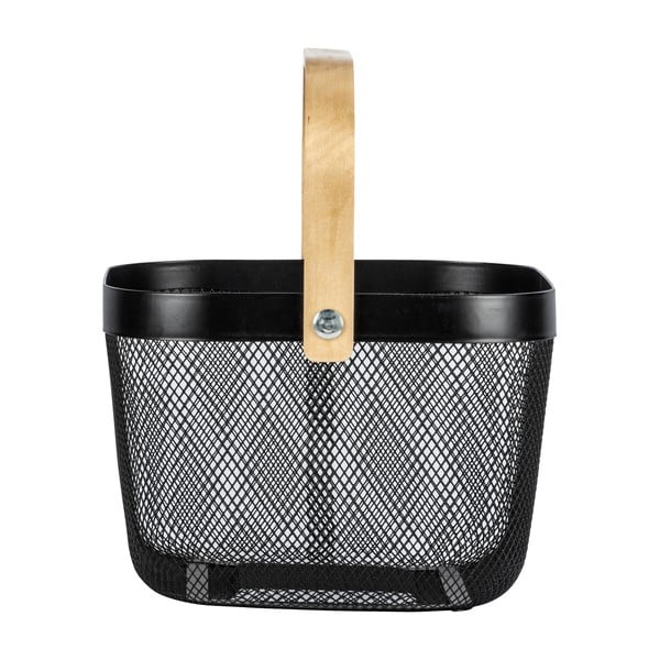 Crna košara s bambusovom ručkom Wenko-image-2