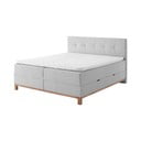 Svijetlo sivi boxspring krevet s prostorom za pohranu 180x200 cm Catania - Meise Möbel