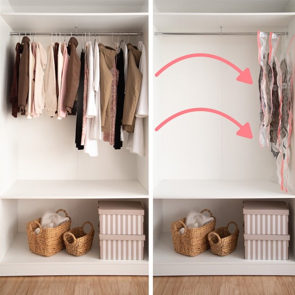 Vakuum vrećice za odjeću u setu 4 kom Hanging Vacuum M/L – Compactor-image-1