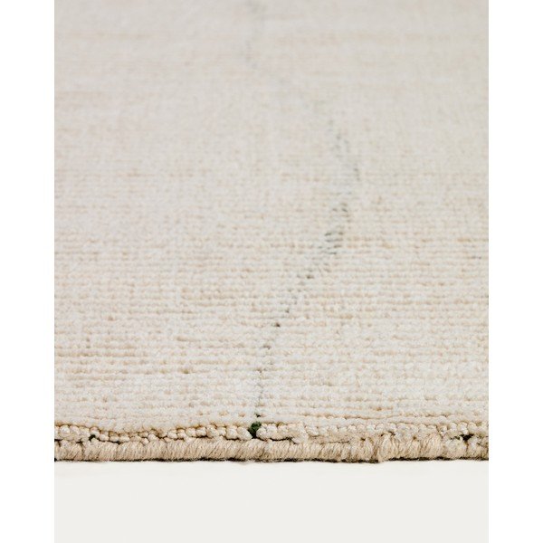 Krem ručno rađen tepih od mješavine pamuka 230x160 cm Lisdan – Kave Home-image-3