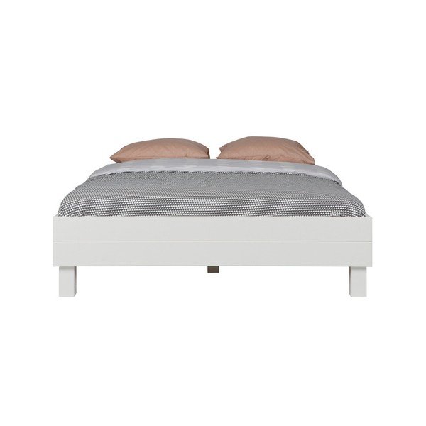 Bijeli drveni krevet WOOOD Riblja kost, 160 cm-image-2
