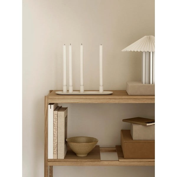 Bijela/u srebrnoj boji stolna lampa s mogućnosti zatamnjivanja s tekstilnim sjenilom (visina 36 cm) Taite – Blomus-image-3