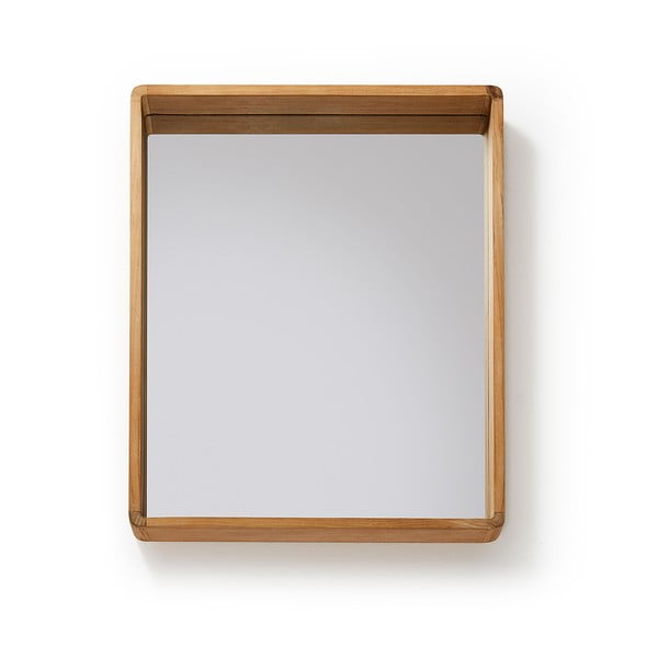 Ogledalo od tikovine Kave Home Sunday, 80 x 65 cm