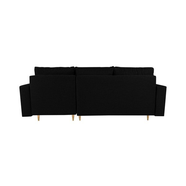 Crni kutni kauč na razvlačenje s ležaljkom na desnoj strani Mazzini Sofas Iris-image-3