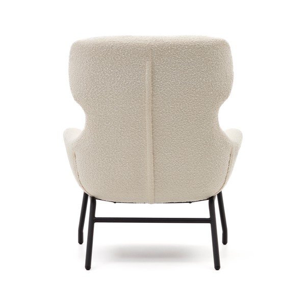 Krem fotelja od bouclé tkanine Belina – Kave Home-image-3