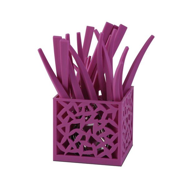Set od 24 ljubičasta pribora za jelo s Vialli Design Mia stalkom-image-1