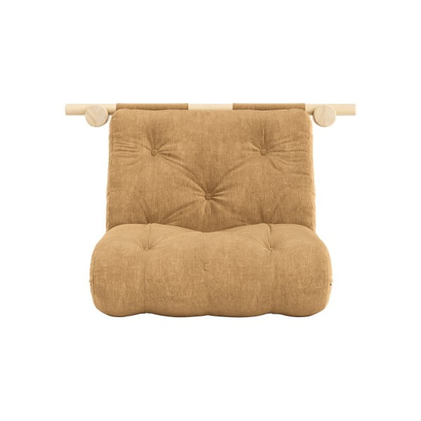 Svjetlo smeđa fotelja od samta Hooked – Karup Design-image-3