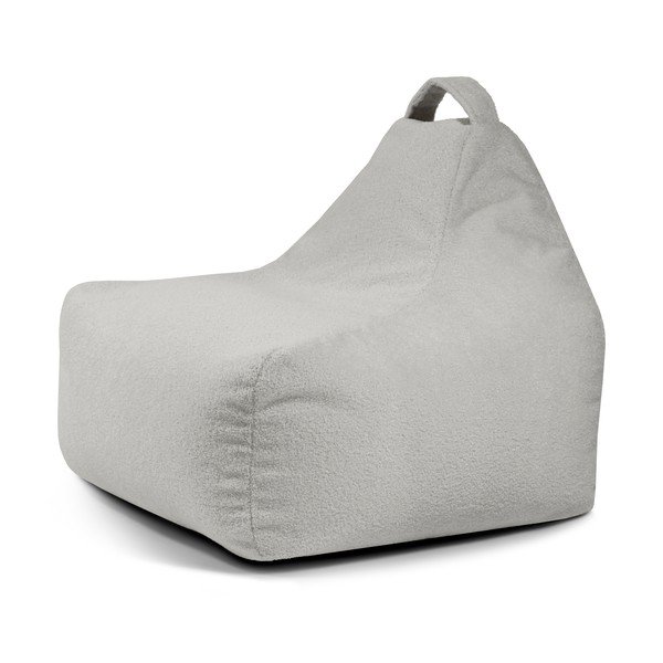 Svijetlo siva vreća za sjedenje od bouclé tkanine Game Amuse – SLOWDOWN
