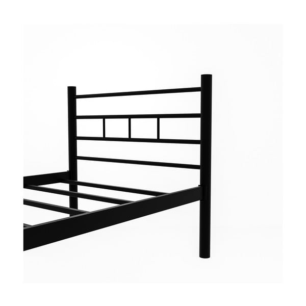 Crni metalni krevet s podnicom 90x200 cm K70 – Kalune Design-image-4