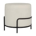 Bijeli tabure od bouclé tkanine Carl – Tenzo