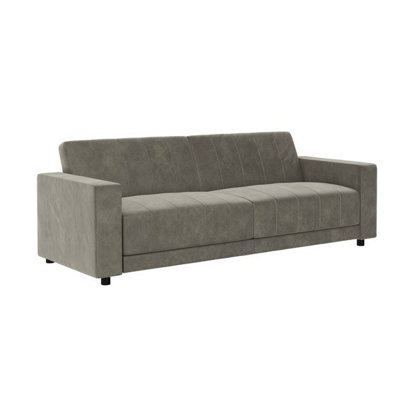 Smeđe-siva baršunasti podesiva/sklopiva sofa 225 cm Allie II – Støraa-image-2