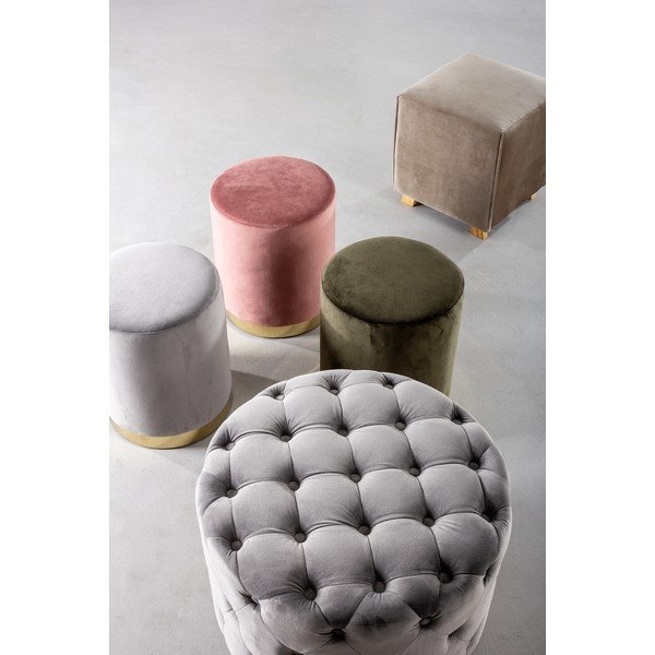 Tamno ružičasti baršunast tabure Lucilla – Yes Everyday-image-1