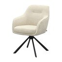 Krem podstavljena blagovaonska stolica s naslonima za ruke Avola – Unique Furniture