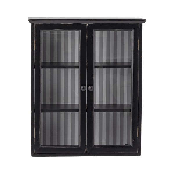 Crna viseća vitrina od masivne jele 51,5x66,5x22,5 cm Hazem – Bloomingville