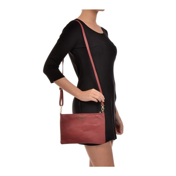 Crvena kožna torbica Anna Luchini Kate-image-4