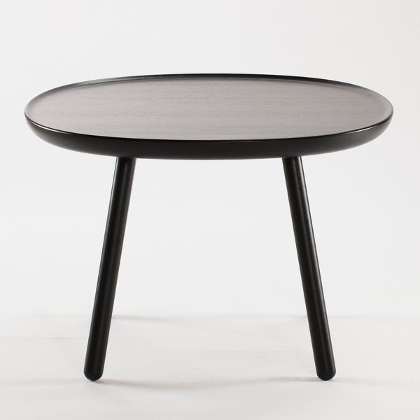 Crni stol od prirodnog masivnog drveta EMKO Naïve, ø 64 cm-image-3