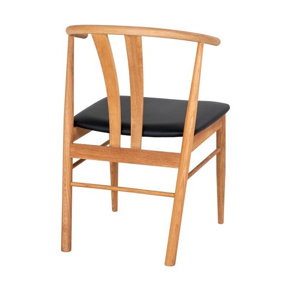 Crna/u prirodnoj boji blagovaonska stolica od umjetne kože Artenara – House Nordic-image-2