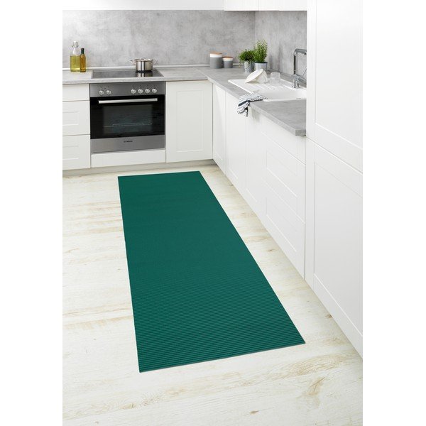 Tamno zelena plastična kupaonska prostirka 65x200 cm Petrol - Wenko-image-3