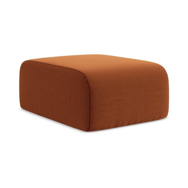 Baršunast tabure boje terakote Lani – Makamii